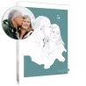 Cadeau pour grands-parents : leur photo personnalisée en tableau Line Art.