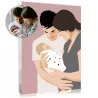 A minimalist family portrait, a unique birth gift