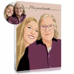 Idée cadeau Noël original et émouvant : une photo de famille personnalisée en tableau minimaliste