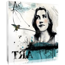 A letter stencil portrait to decor your living room