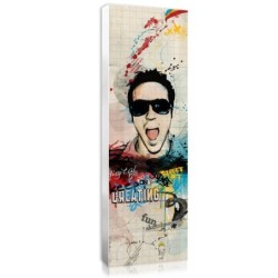 Your photo in a vertical portrait with stencil art