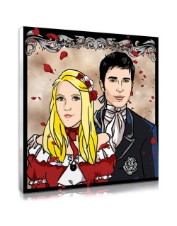 Personalised manga romance portrait with your photo