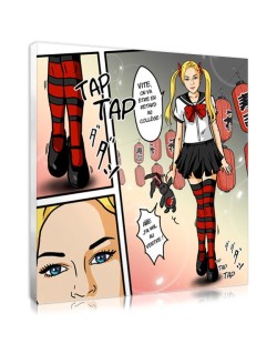 A manga portrait with Japanese schoolgirl look