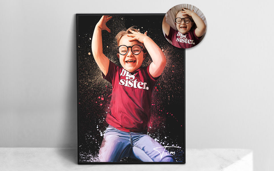 Tableau personnalisé d'après votre photo, une idée cadeau originale