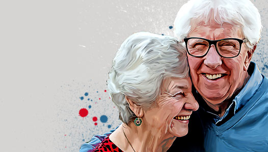 Portrait de couple style peinture