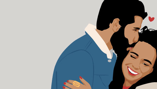 Portrait de couple minimaliste