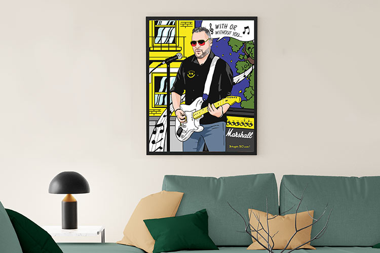 personalised Father's Day gift : the personalized Lichtenstein portrait