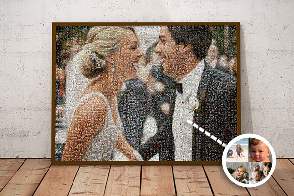 Original personalised gift idea from hundreds of photos : the mosaic