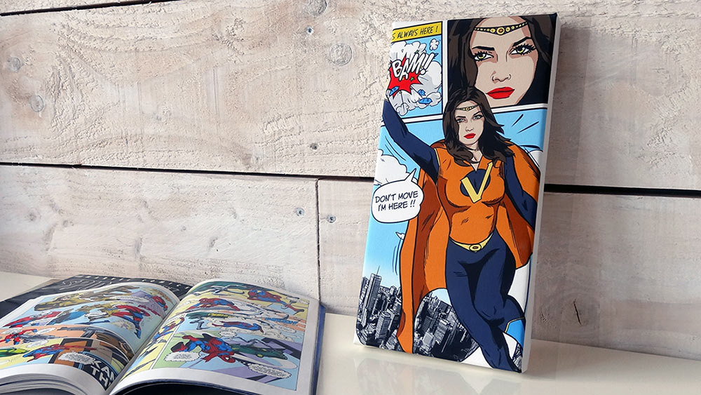 Tableau super-héros style Wonderwoman