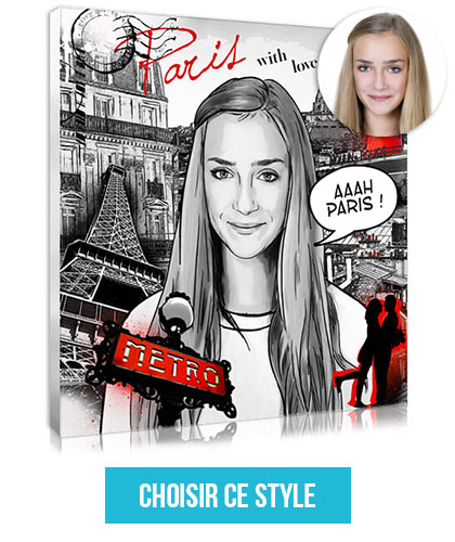 Cadeau déco ado : portrait BD personnalisé
