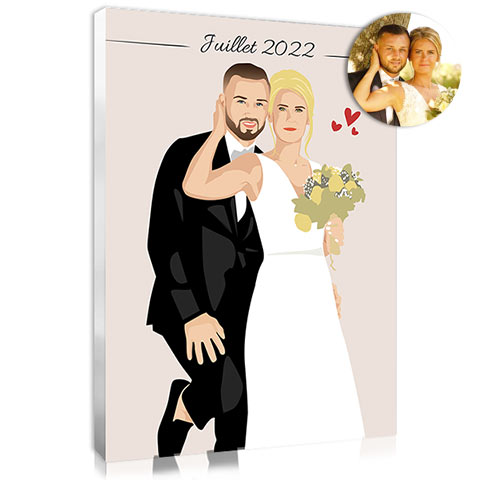 Portrait moderne d'après une photo de couple