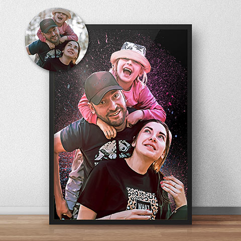 Le portrait de famille style peinture, un cadeau de Noël original