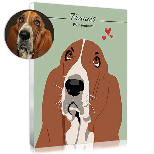 Portrait animal de compagnie façon minimaliste pour un cadeau de Noël original