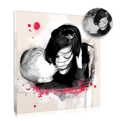 Cadeau femme personnalisé en portrait esquisse