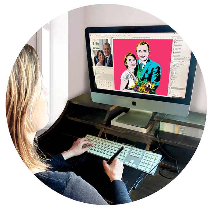 Hand-creation of a personalised portrait