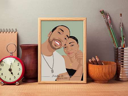 Choisir une petite taille de portrait pour un cadeau personnalisé pour femme
