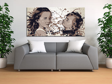 Tableau panoramique Splash des enfants d'après photo