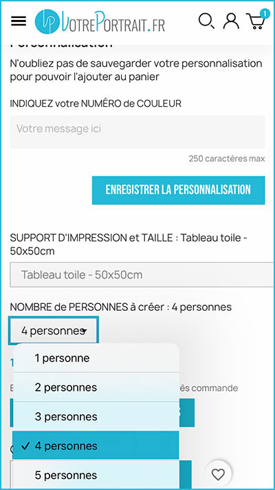 Choix des options