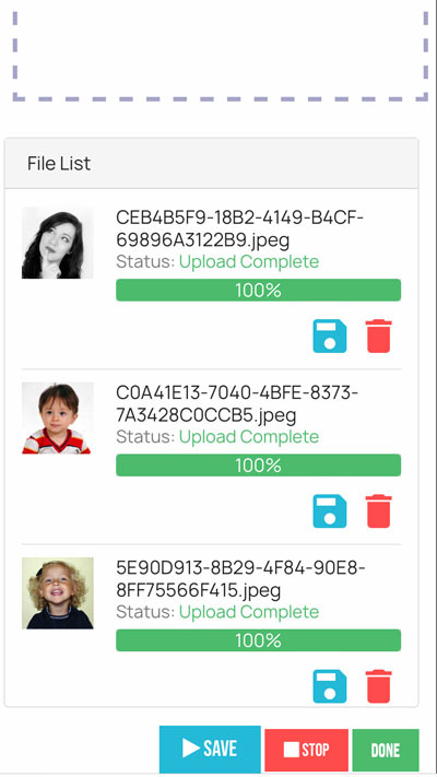 Downloading photos for creating the pop art family portrait