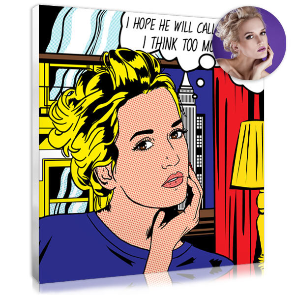 Your photo transformed into a Lichtenstein style drawing