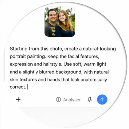 Drafting a prompt to generate an image using artificial intelligence