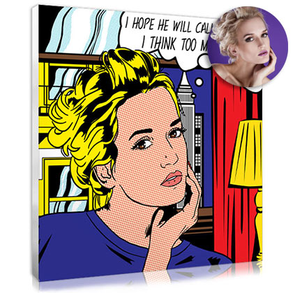 Tableau style Lichtenstein personnalisé
