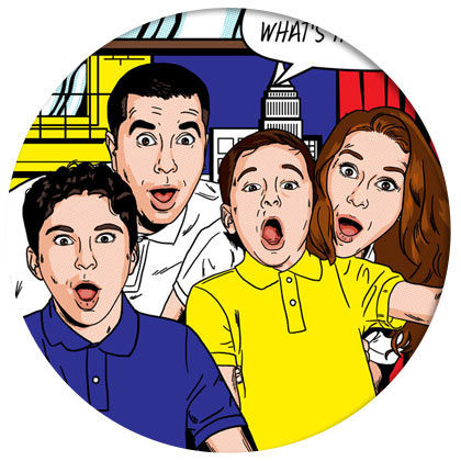 tableau personnalisé Pop Art Lichtenstein à partir d'une photo de famille