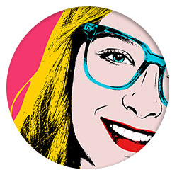 Le contraste des couleurs dans un pop art