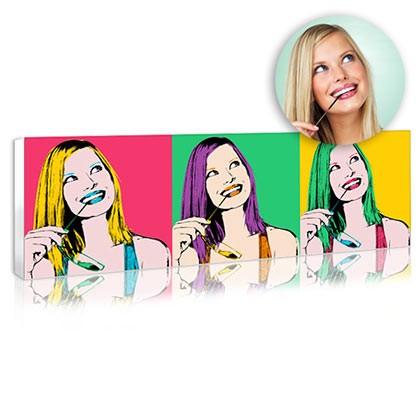 Tableau pop art Andy Warhol 3 cases
