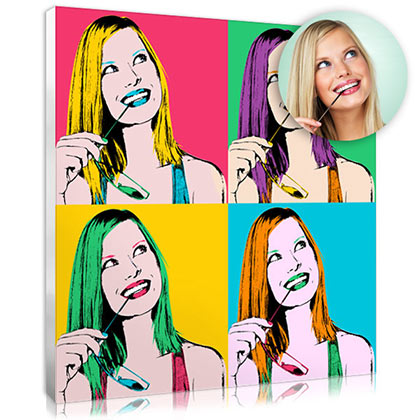 Tableau personnalisé Andy Warhol 4 cases