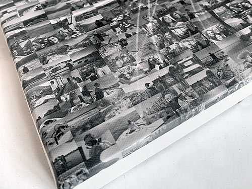 Toile mosaïque de photos personnalisée en noir et blanc