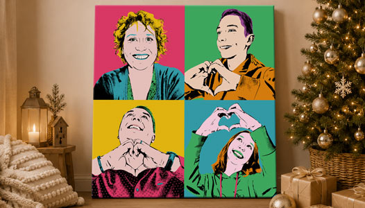 Photo de famille portrait Pop Art