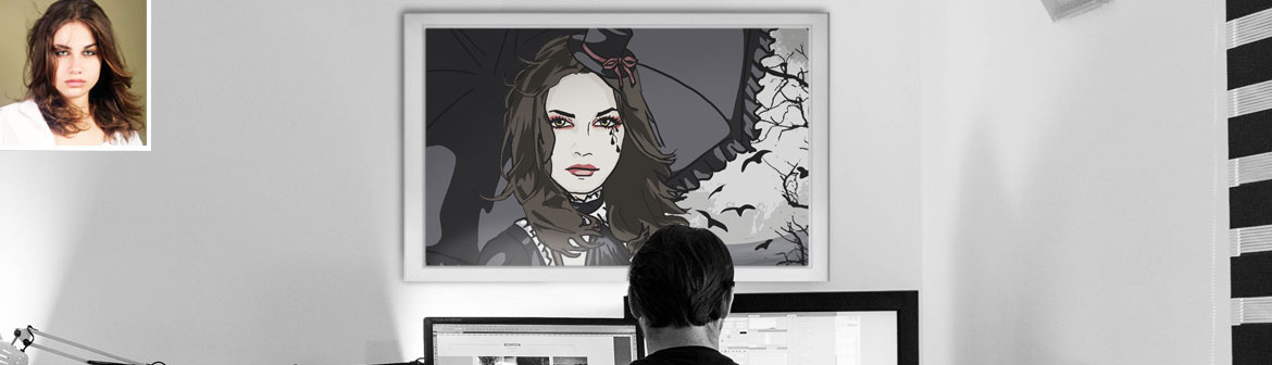 Votre portrait en manga gothique
