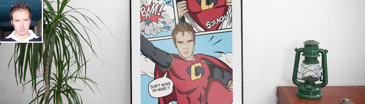 Votre photo en portrait BD Comics personnalisé