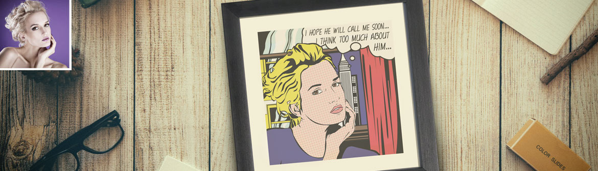 Photo personnalisée pop art Lichtenstein