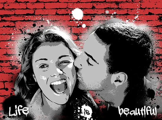 Portrait graffiti personnalisé