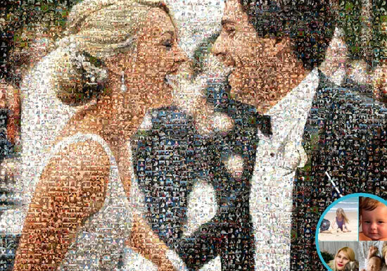 mosaïque de photos personnalisée