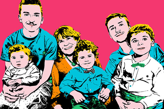 Example of pop art portrait