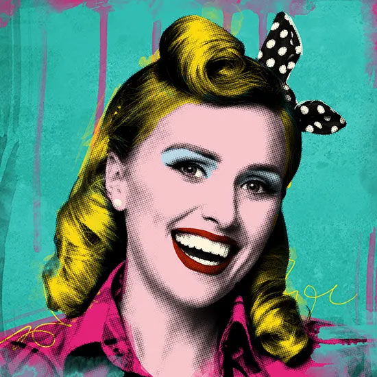 Portrait pop art vintage