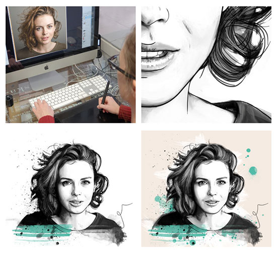 Etapes de création de votre photo en dessin