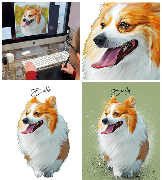Steps for creating a painting style portrait for animals