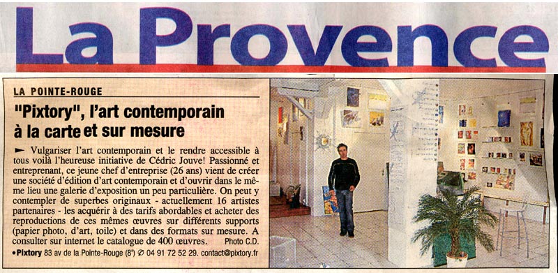 Article dans La Provence sur Votreportrait.fr