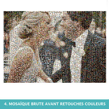 Mosaïque de photo avant retouches